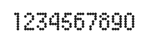 4×7数字点阵字体 ddN47AA1553