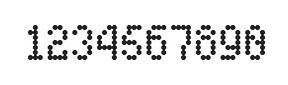 4×7数字点阵字体 ddN47AA1554