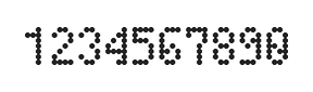 4×7数字点阵字体 ddN47AA1558