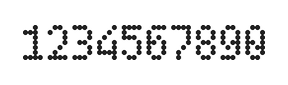 4×7数字点阵字体 ddN47AA1560