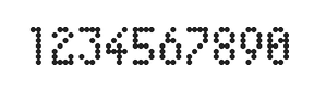 4×7数字点阵字体 ddN47AA1561