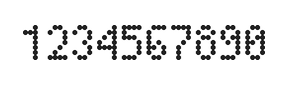 4×7数字点阵字体 ddN47AA1563