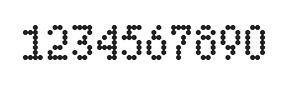 4×7数字点阵字体 ddN47AA1571