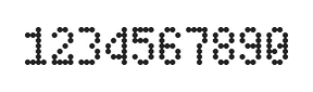 4×7数字点阵字体 ddN47AA1573