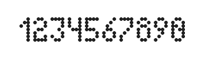 4×7数字点阵字体 ddN47AA1574