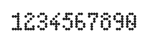 4×7数字点阵字体 ddN47AA1575