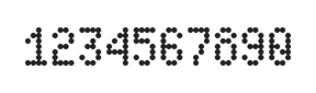 4×7数字点阵字体 ddN47AA1579