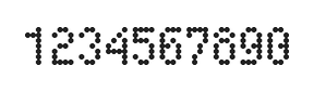 4×7数字点阵字体 ddN47AA1582