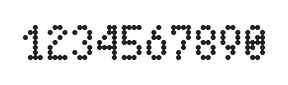 4×7数字点阵字体 ddN47AA1583