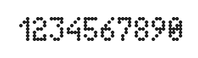 4×7数字点阵字体 ddN47AA1585