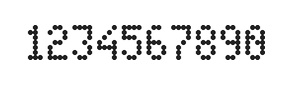 4×7数字点阵字体 ddN47AA1588
