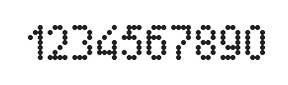 4×7数字点阵字体 ddN47AA1591