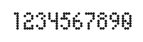 4×7数字点阵字体 ddN47AA1594