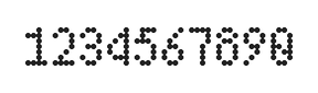 4×7数字点阵字体 ddN47AA1600