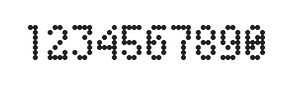 4×7数字点阵字体 ddN47AA1603