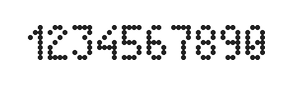 4×7数字点阵字体 ddN47AA1605