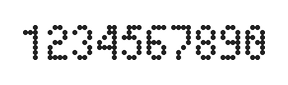 4×7数字点阵字体 ddN47AA1606