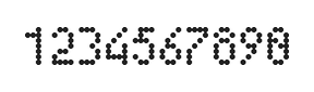 4×7数字点阵字体 ddN47AA1608