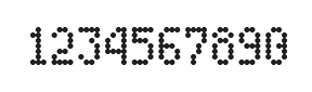 4×7数字点阵字体 ddN47AA1609