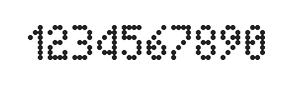 4×7数字点阵字体 ddN47AA1610