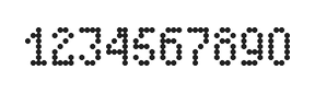 4×7数字点阵字体 ddN47AA1611