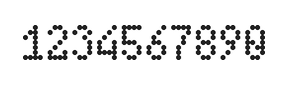 4×7数字点阵字体 ddN47AA1612