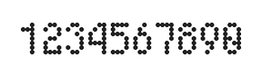 4×7数字点阵字体 ddN47AA1613