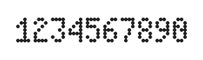 4×7数字点阵字体 ddN47AA1614
