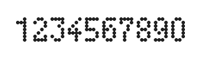 4×7数字点阵字体 ddN47AA1615