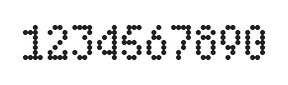 4×7数字点阵字体 ddN47AA1616