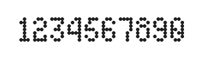 4×7数字点阵字体 ddN47AA1618