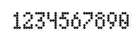 4×7数字点阵字体 ddN47AA1625