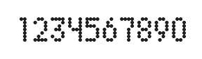 4×7数字点阵字体 ddN47AA1627