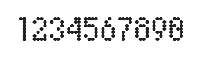 4×7数字点阵字体 ddN47AA1630