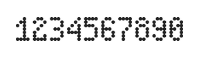 4×7数字点阵字体 ddN47AA1631