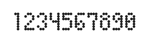 4×7数字点阵字体 ddN47AA1632