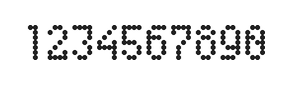 4×7数字点阵字体 ddN47AA1633
