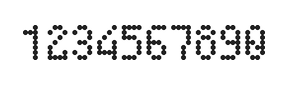 4×7数字点阵字体 ddN47AA1634