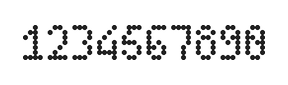 4×7数字点阵字体 ddN47AA1635