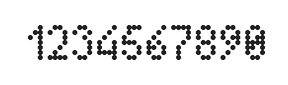 4×7数字点阵字体 ddN47AA1636