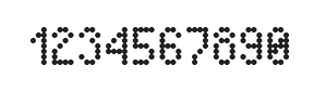 4×7数字点阵字体 ddN47AA1646