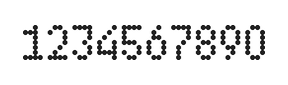 4×7数字点阵字体 ddN47AA1648