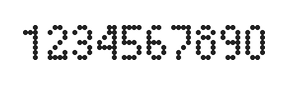 4×7数字点阵字体 ddN47AA1649