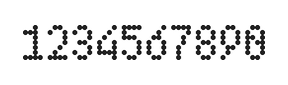 4×7数字点阵字体 ddN47AA1650