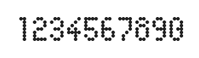 4×7数字点阵字体 ddN47AA1651