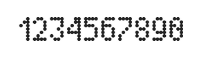 4×7数字点阵字体 ddN47AA1652