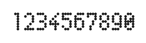 4×7数字点阵字体 ddN47AA1653