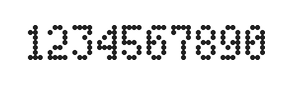 4×7数字点阵字体 ddN47AA1654