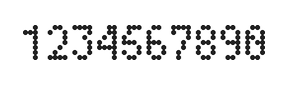4×7数字点阵字体 ddN47AA1655