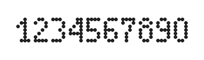4×7数字点阵字体 ddN47AA1656